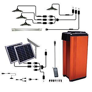 Solar Kit de lamparas LED y cargador USB